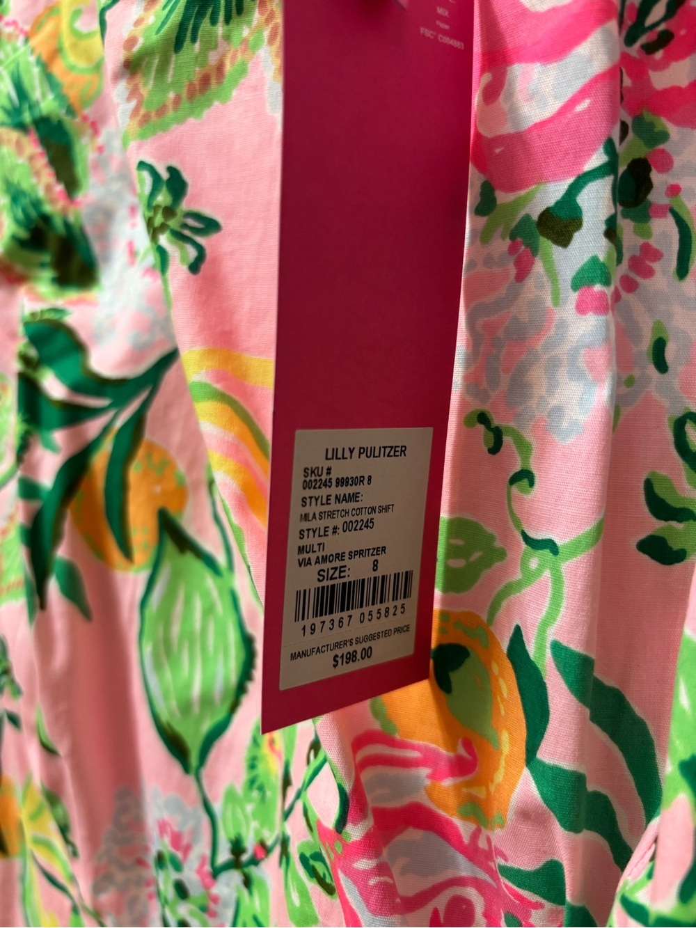 Lilly Pulitzer Pink Multi Floral Shift Dress - Picture 4 of 8
